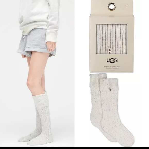 UGG Women's Rainboot Socks Cream - Picture 11 of 11